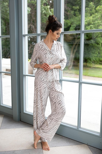 Sensis Emory 7/8 Beige – Damenpyjama aus 100% Viskose