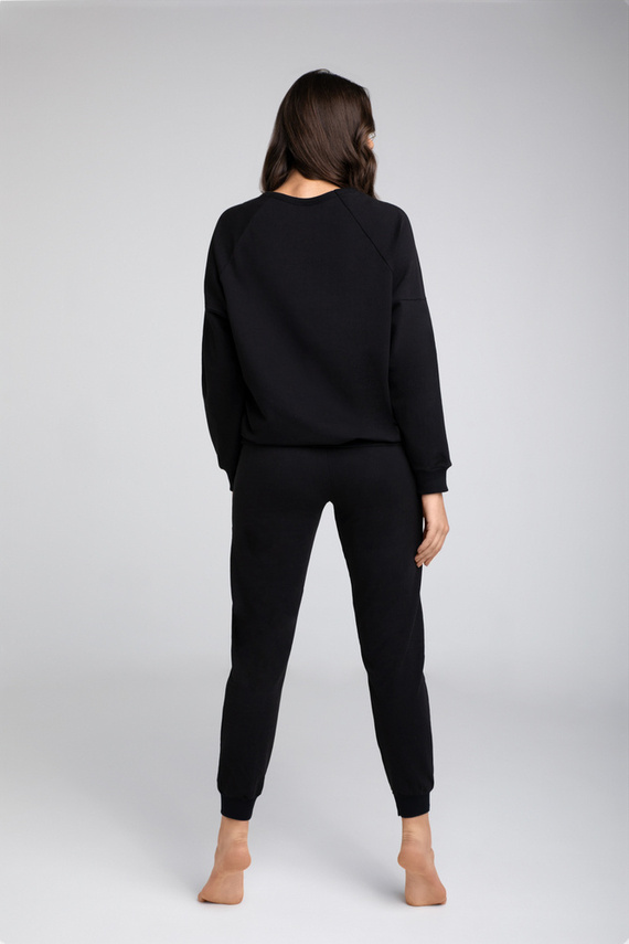 Parma Damen Langarmset, Hose Italienische Mode - schwarz