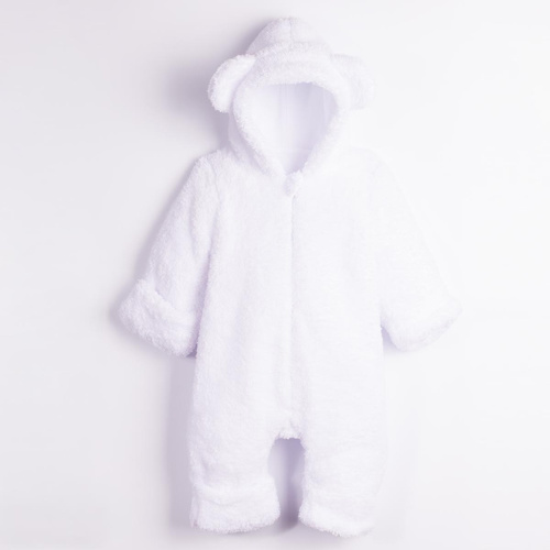 Nicol Tosia 225269 Baby-Strampler Weißer Bär Gefüttert mit Kapuze
