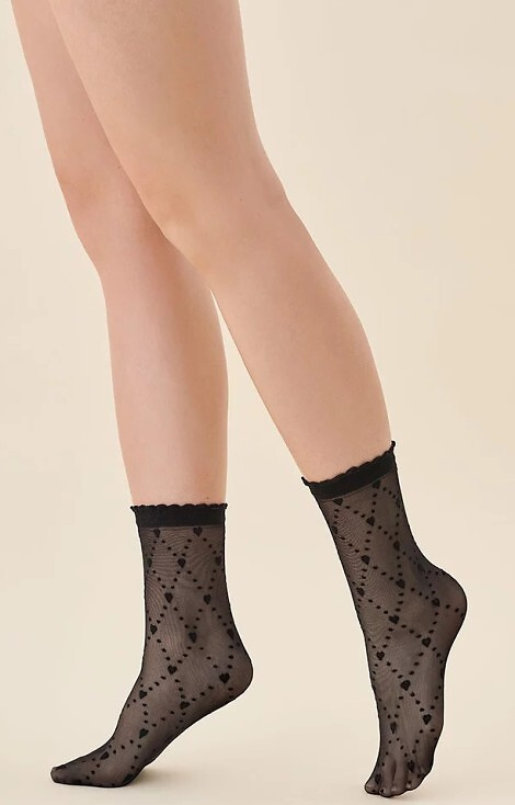 610 Suni Damensocken 20 den Gabriella - schwarz