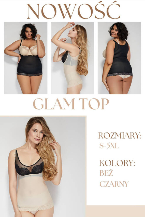 Glam Top formendes T-Shirt Mitex beige