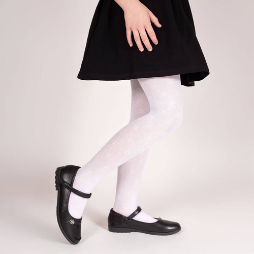 141800 Jacquard-Strumpfhose W1 Nicol – weiß