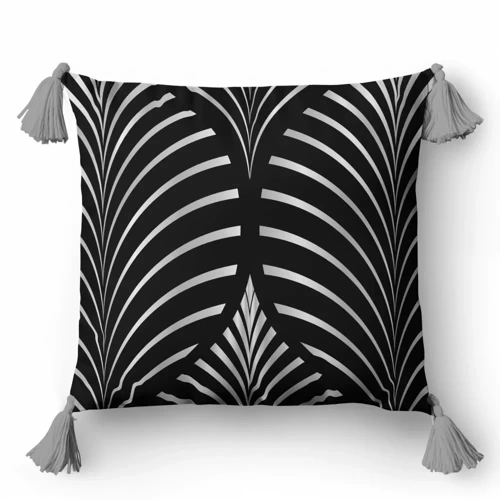 5398 B Dekokissenbezug Ornamente Panama 58 Detexpol schwarz