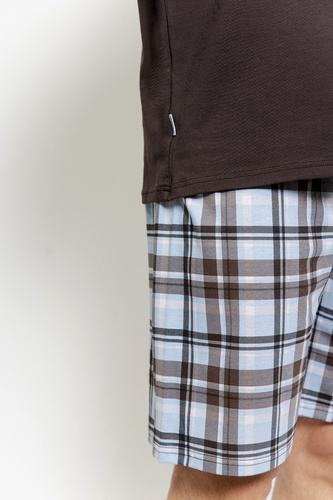 Taro 3578 Marcello Herren Schlafanzug Baumwolle braun