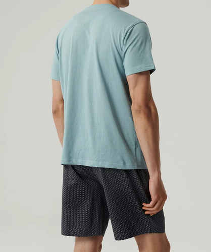 NMP-386 Herren-Kurzarmpyjama, Atlantic-Graphitblau