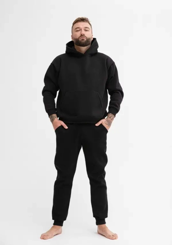 DK-K-B14 Dkaren Herren-Trainingsanzug-Set – Schwarz