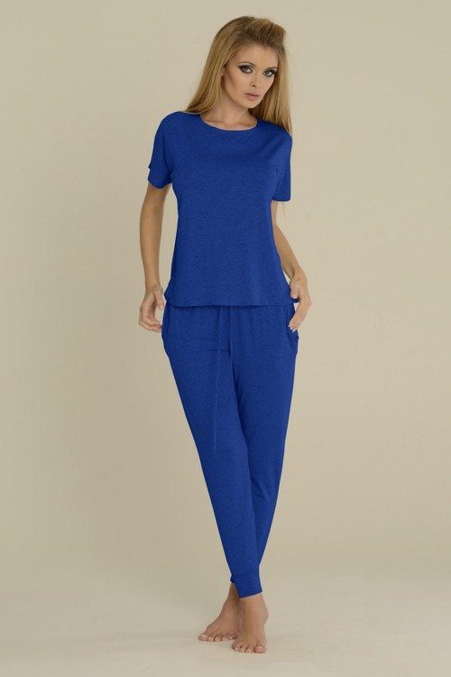 524 Paula Damen-Pyjama De Lafense - kornblumenblau