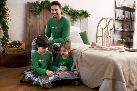 Seward Kinderschlafanzug Italian Fashion - grüner Druck