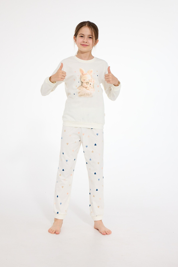 Mädchen-Pyjama Cornette 788/122 Kitty aus Baumwolle, Kurzarm, Shorts