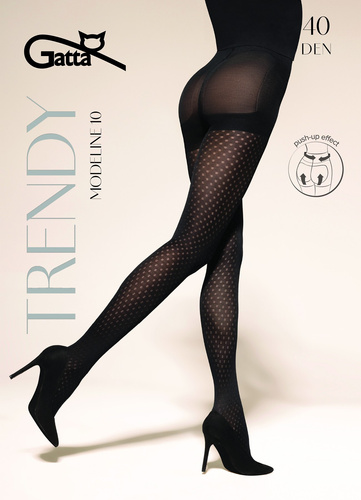 Rajstopy Gatta Trendy Modeline wz.10 40 den – Push-up, formgebend, gemustert