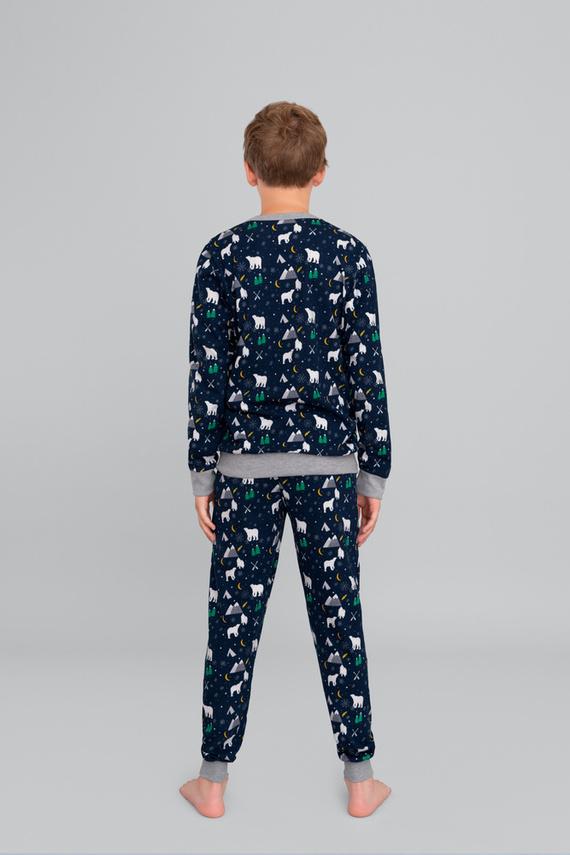 Sid Kinder-Schlafanzug Italian Fashion- burgunderfarbener Druck