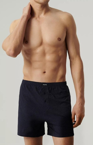 2MBX-073 Atlantic Herren-Boxershorts – Marineblau-Blau