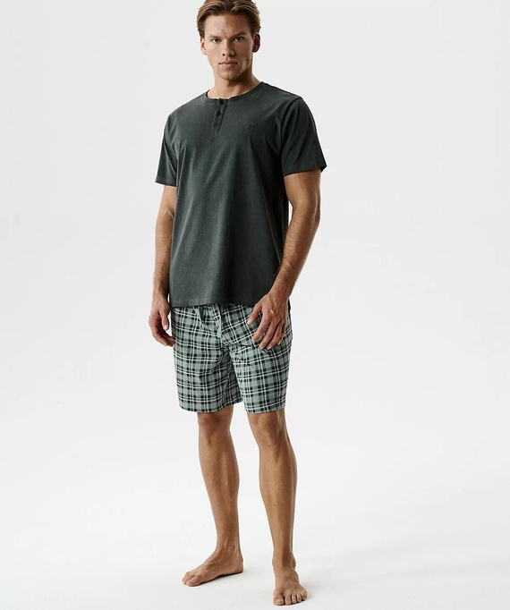 NMP-401 Sommer Herrenpyjama 100% Baumwolle Peach Effect