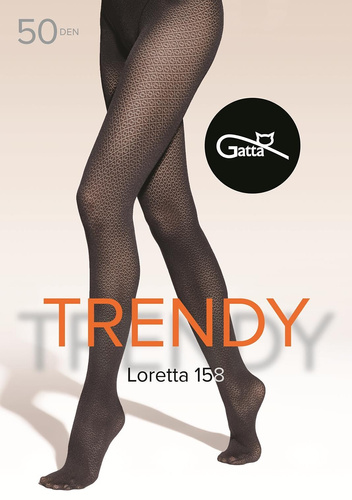 Loretta 158 Gatta Damenstrumpfhose – 50 den, gemustert, matt – Nero