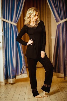 Kapas Damen-Pyjama-Set Kalimo - schwarz