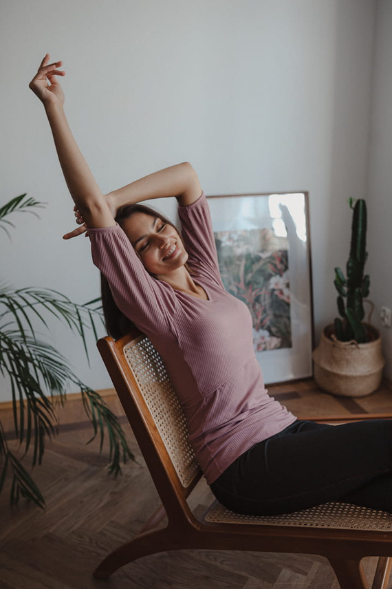 Umstands- und Stillbluse Milk&Love Milky Puff Rippstoff Puffärmel