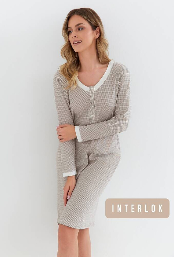 130 Cana Interlock Nachthemd – braun