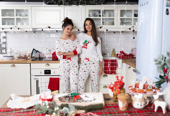 Lillian Sensis Damen Schlafanzug -ecru