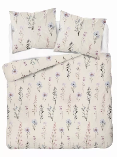 5091 A Home Satin Satinbettwäsche mit Blumen Detexpol rosa