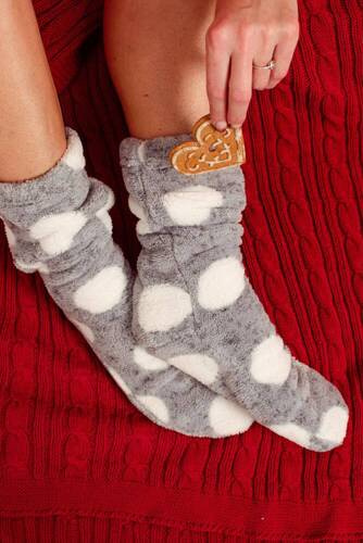 553/554 Wellsoft Smooth Schlafsocken De Lafense - grau große Kreise