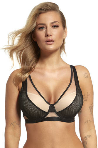 2350 Kopa Lupoline Push-up-BH - schwarz-beige