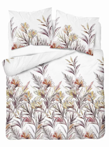5504 B Baumwollbettwäsche Tropical Flowers Naturalis – Detexpol weiß