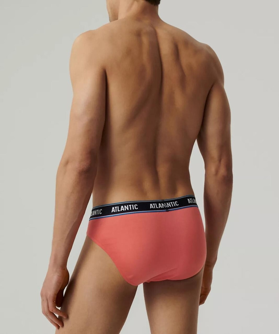 3MP-200 Atlantic Herren-Slip – Marineblau-Koralle-Smaragd