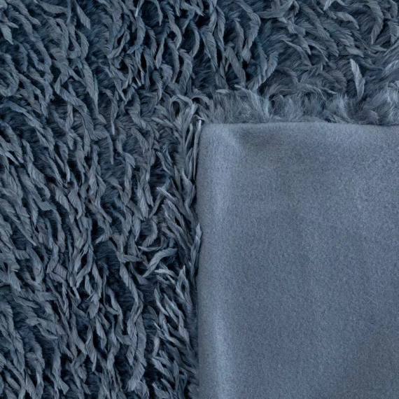 Adore Blanket, zottelige, pelzige Tagesdecke von Eurocurtains, Marineblau