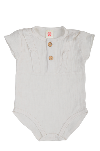 03235GKRE Body KR Girl Just Muslin Ecru Makoma Musselin Babybody
