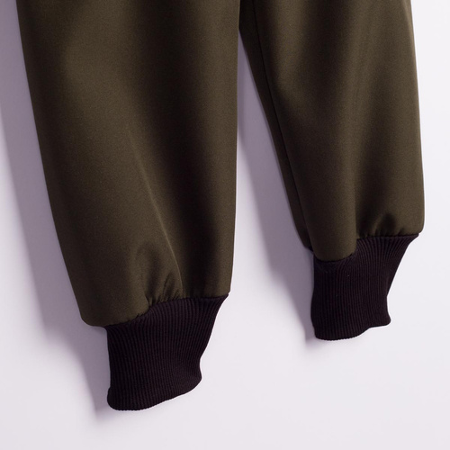 Nicol Hose 229052 Softshell Kinder mit Fleece, hoher Bund, Bündchen – Khaki