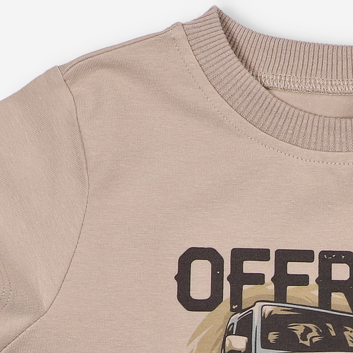 KAR-2003/BEZ T-Shirt für Jungen Lagarto Verde beige