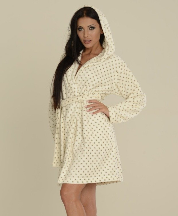 546 Melanie Damen Kurzer Morgenmantel Forex - ecru