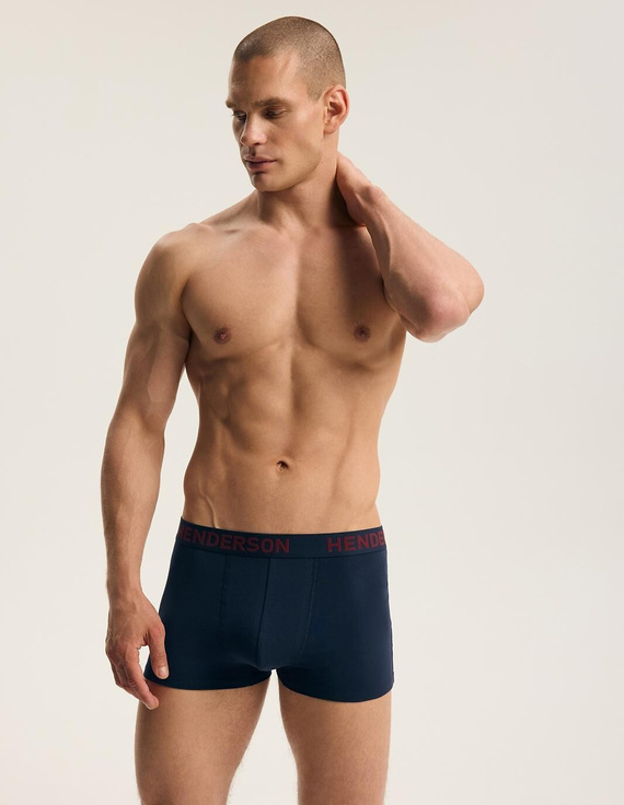 Henderson Herren Boxershorts 46101 Fawn 2er-Pack Baumwolle mit breitem Logo-Bund