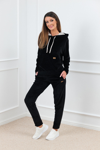 Oliw Sweatshirt mit Kapuze Italian Fashion - schwarz