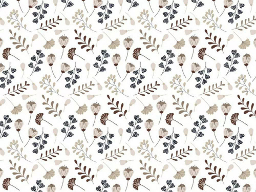 614N Klassische Baumwollbettwäsche E24 Extra weißbraune Bettwäsche Zweigblätter – 100 % Baumwolle, langlebig, farbenfroh, 2-teiliges Set