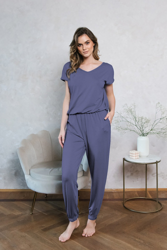 Paramo Damen Jumpsuit Italienische Mode - blau