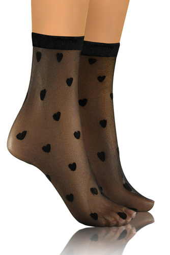 Sesto Senso Damensocken, Muster 04 Herzen