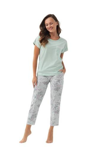 342 Luna Damenpyjama – grün