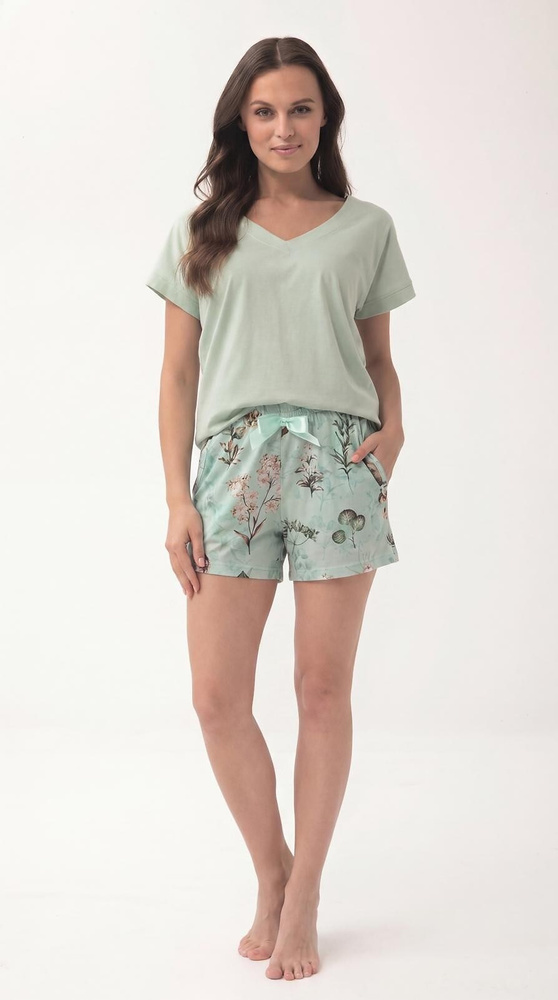 Damenpyjama 1309 Luna aus Baumwolle mit Shorts