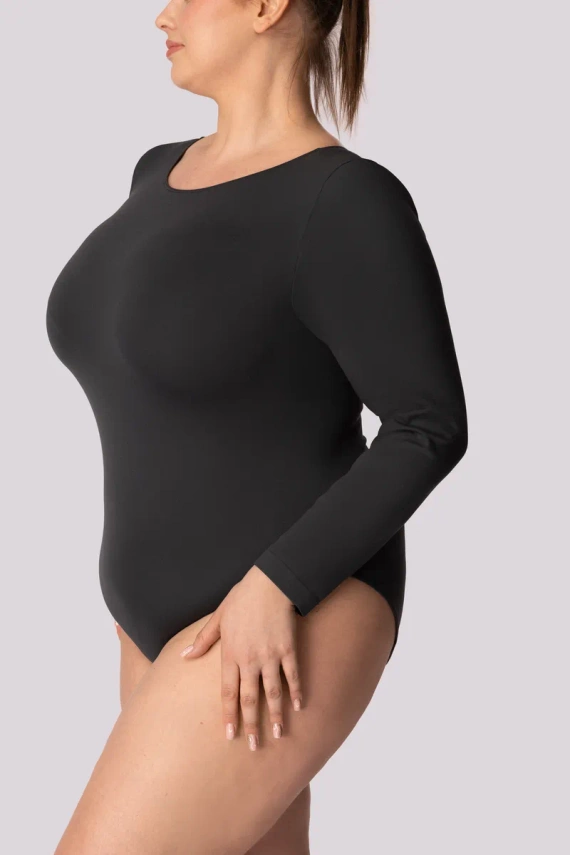 Base Longsleeve Mona grauer Damen-Body