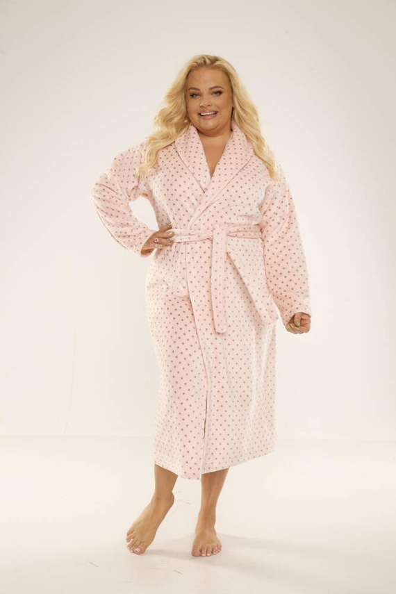 548 Melanie Long Forex Damen Bademantel - Lachs 