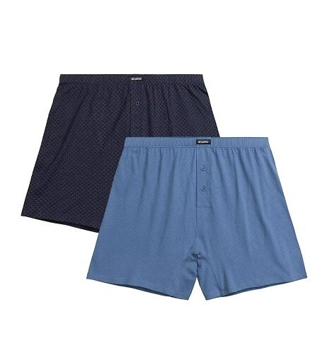 2MBX-073 Atlantic Herren-Boxershorts – Marineblau-Blau