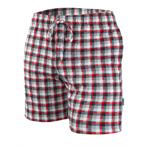 Milo 2 Sesto Senso kurze Pyjamahose, kariert 10, rot