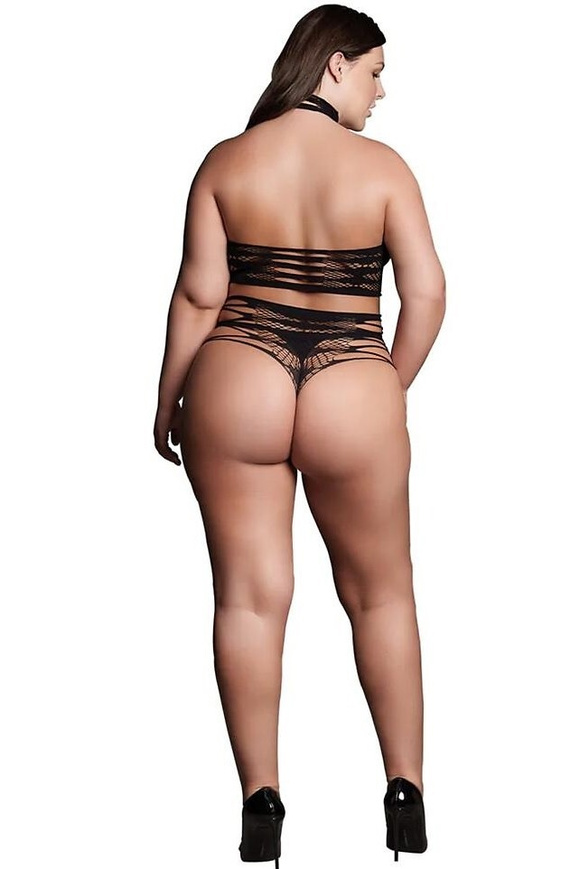 Body Damen Mapale 7481 Romper Babydoll weiß aus Spitze mit offenem Rücken