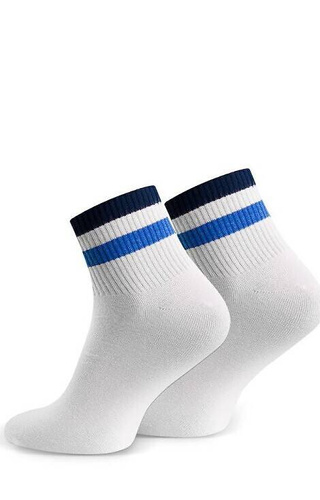 art.054 Steven Sports Gestreifte Herrensocken – 300 weiß