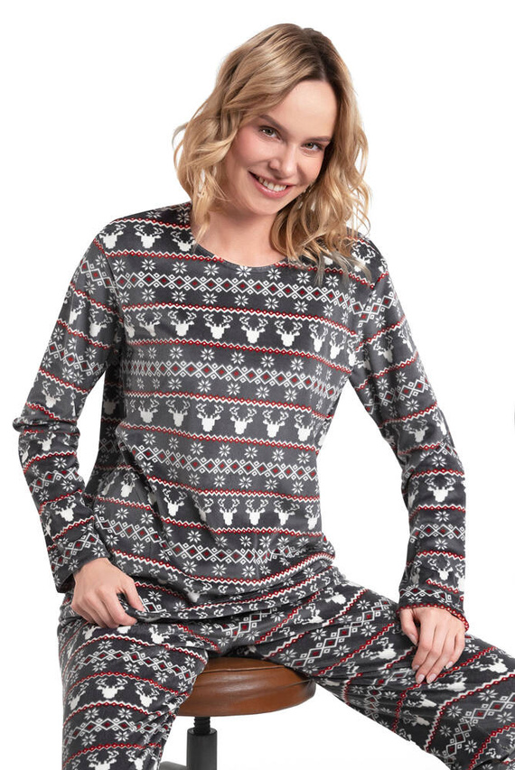 Island Fleece Damen Set Italian Fashion - Graphitdruck