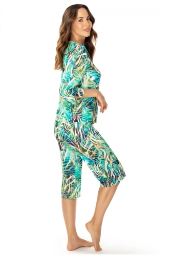 86656 Malaga Damenpyjama Möwengrün