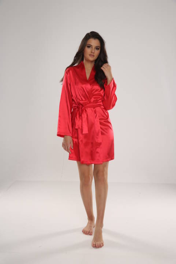 797 Klassischer Damenbademantel Forex - rot