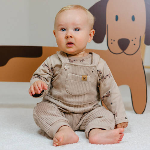 Puppy Playtime Eevi Pullover-Overall – Beige