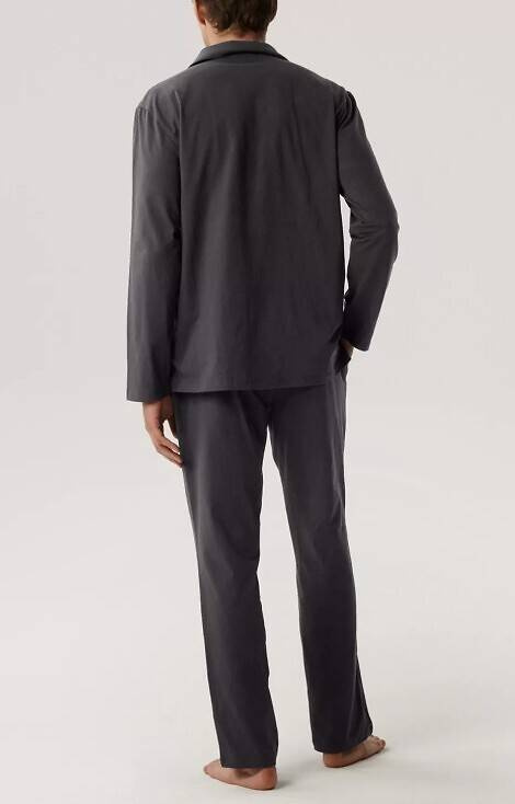 BNMP-001 Herren-Langarmpyjama, Atlantic – Graphit